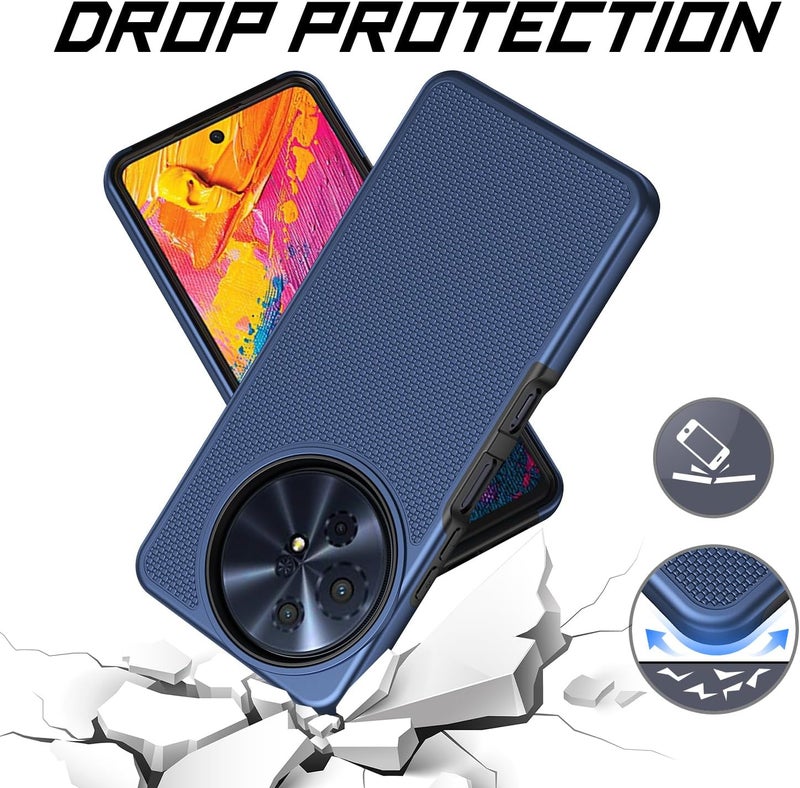 Mocotto for TCL 60 XE NXTPAPER 5G/TCL 50 XL 5G Case with Tempered Glass Screen Protector,Dual Layer Heavy Duty Shockproof Protection (Blue) - Image 4